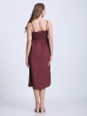 DYED POPLIN CALF LENGTH WITH FRONT & BACK BODY SMOKING DRESS