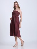 DYED POPLIN CALF LENGTH WITH FRONT & BACK BODY SMOKING DRESS