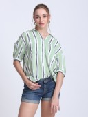 PRINTED HALF SLEEVE DROP SHOULDER SHIRT