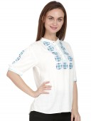 RAYON EMBROIDERED BLOUSE