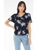 PRINTED SHORT SLEEVE TOP