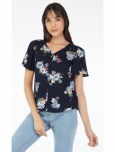 PRINTED SHORT SLEEVE TOP