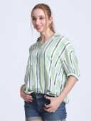 PRINTED HALF SLEEVE DROP SHOULDER SHIRT