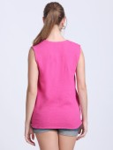 Magenta Cotton Dubble Gauze Sleeve Less Top