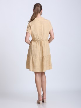 DYED DRESS KNEE LENGTH WITH DOBBY-back